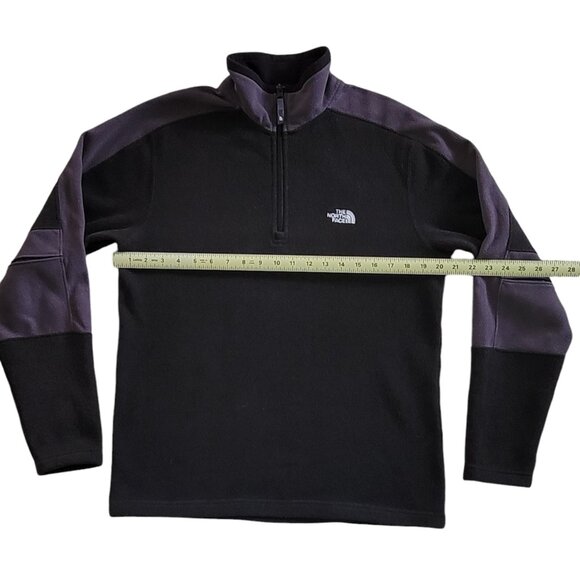 The North Face Quarter Zip Black and Gray Fleece Pullover Men's Size M - Picture 5 of 7